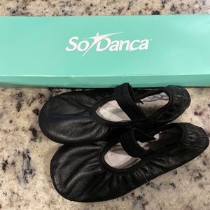 So danca black ballet shoes girls size 10 1/2